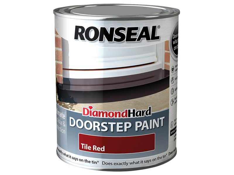 Ronseal Diamond Hard Doorstep Paint Tile Red 750ml RSLDHDSPR750