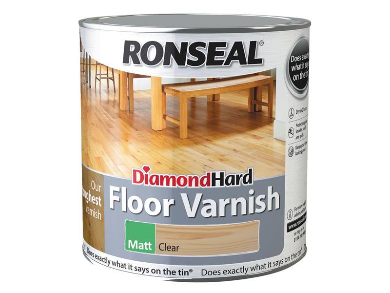 Ronseal Diamond Hard Floor Varnish Matt 2.5 litre RSLDHFVM25L