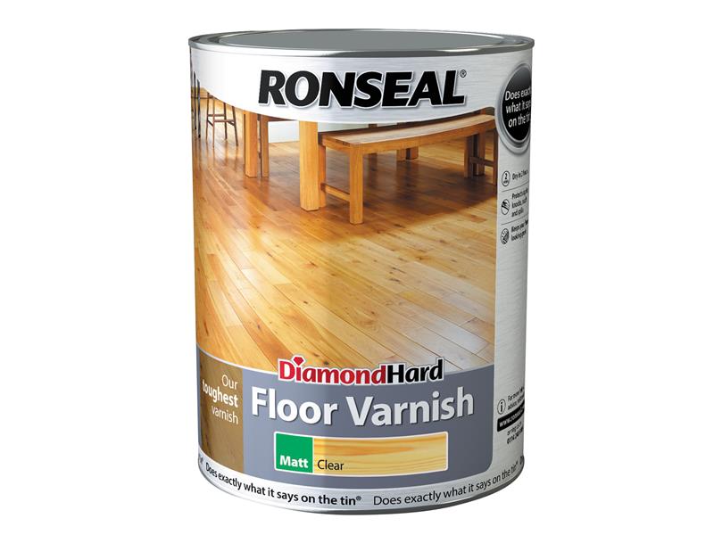 Ronseal Diamond Hard Floor Varnish Matt 5 litre RSLDHFVM5L