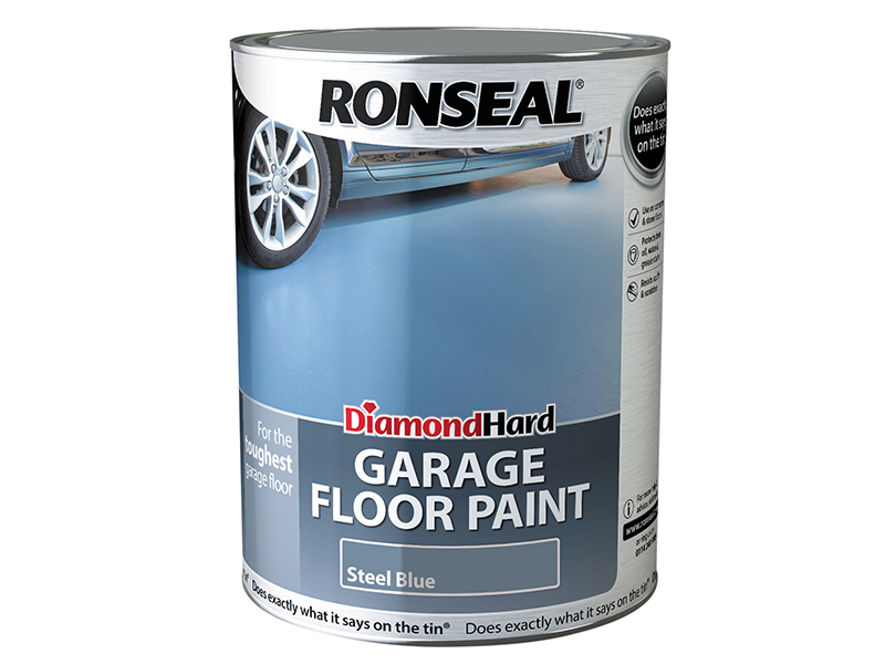 Ronseal Diamond Hard Garage Floor Paint Steel Blue 5 litre RSLDHGFPSB5L