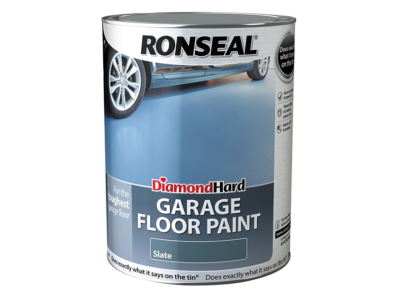 Ronseal Diamond Hard Garage Floor Paint Slate 5 litre RSLDHGFPSL5L