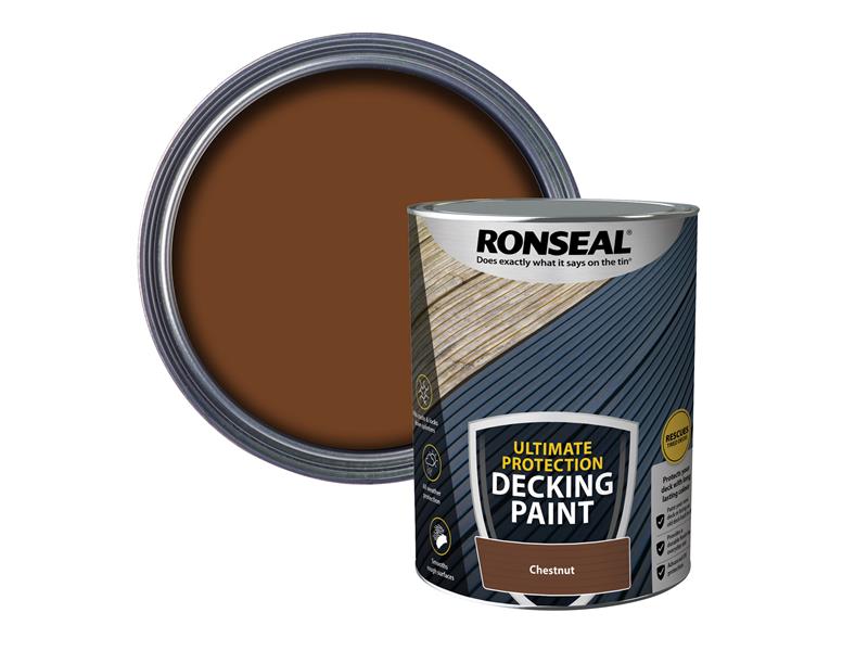 Ronseal Ultimate Protection Decking Paint Chestnut 5 litre RSLDPCH5L