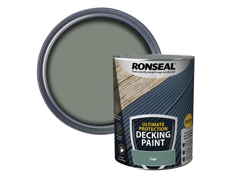 Ronseal Ultimate Protection Decking Paint Sage 5 litre RSLDPS5L