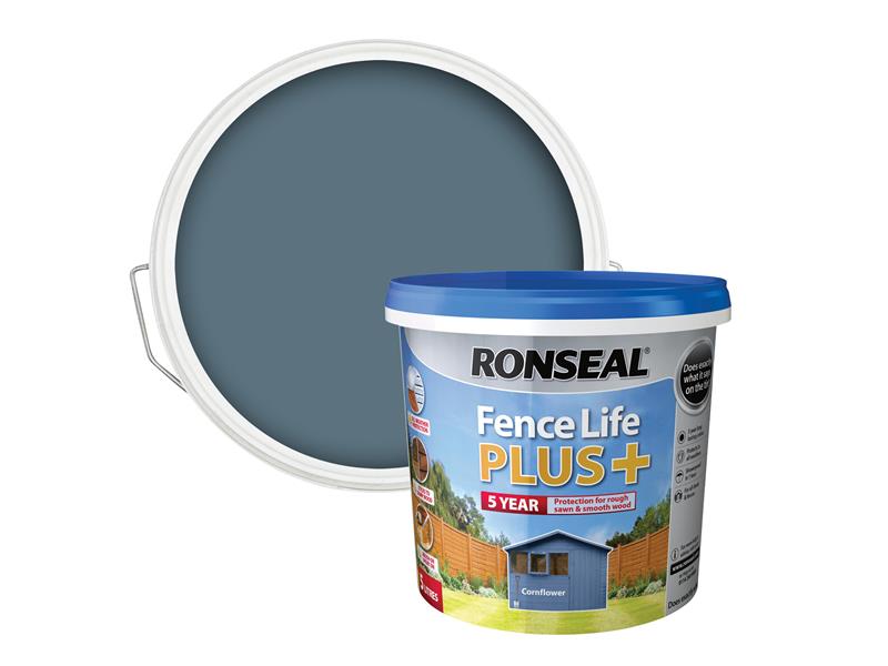 Ronseal Fence Life Plus+ Cornflower 5 litre RSLFLPPCF5L