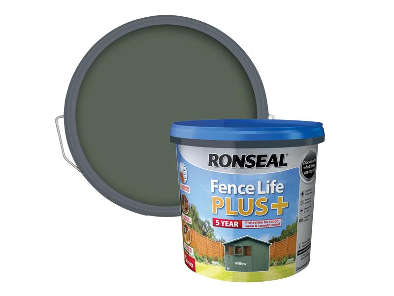 Ronseal Fence Life Plus+ Willow 5 litre RSLFLPPW5L