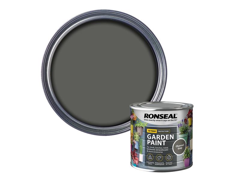 Ronseal Garden Paint Charcoal Grey 250ml RSLGPCG250