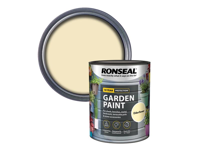 Ronseal Garden Paint Elderflower 750ml RSLGPEF750