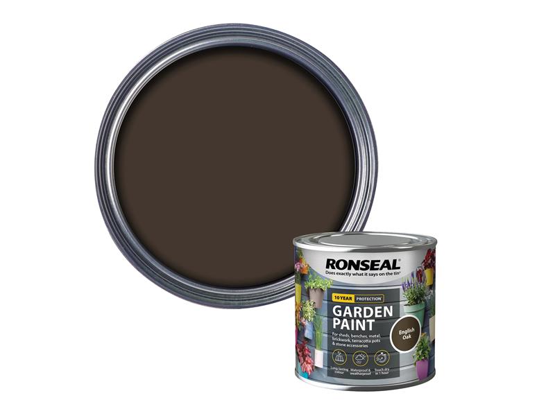 Ronseal Garden Paint English Oak 250ml RSLGPEO250