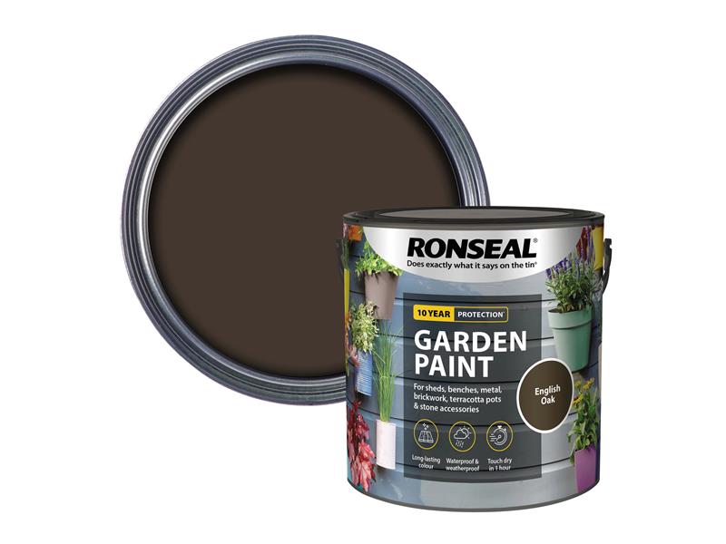 Ronseal Garden Paint English Oak 2.5 litre RSLGPEO25L