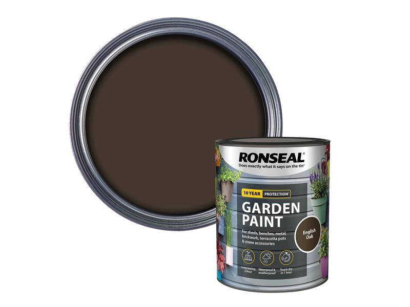 Ronseal Garden Paint English Oak 750ml RSLGPEO750