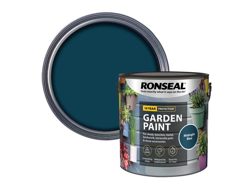 Ronseal Garden Paint Midnight Blue 2.5 litre RSLGPMB25L