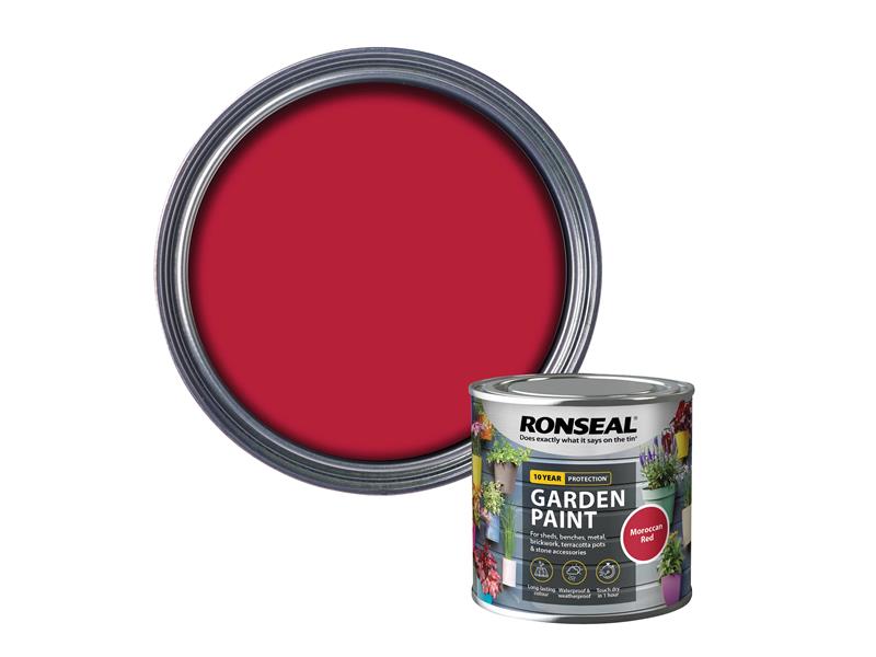 Ronseal Garden Paint Moroccan Red 250ml RSLGPMR250