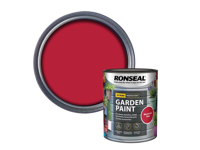 Ronseal Garden Paint Moroccan Red 750ml RSLGPMR750