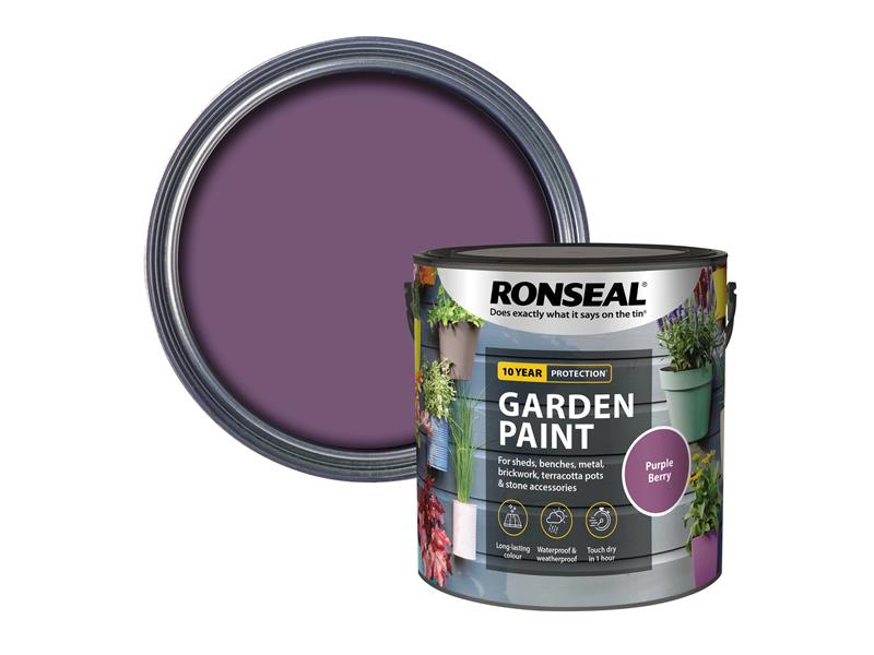 Ronseal Garden Paint Purple Berry 2.5 litre RSLGPPB25L