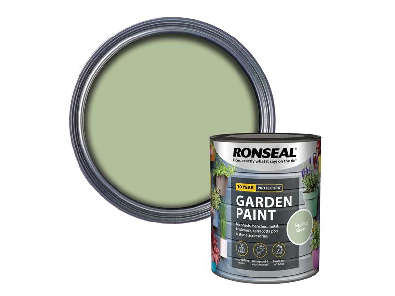 Ronseal Garden Paint Sapling Green 750ml RSLGPSG750