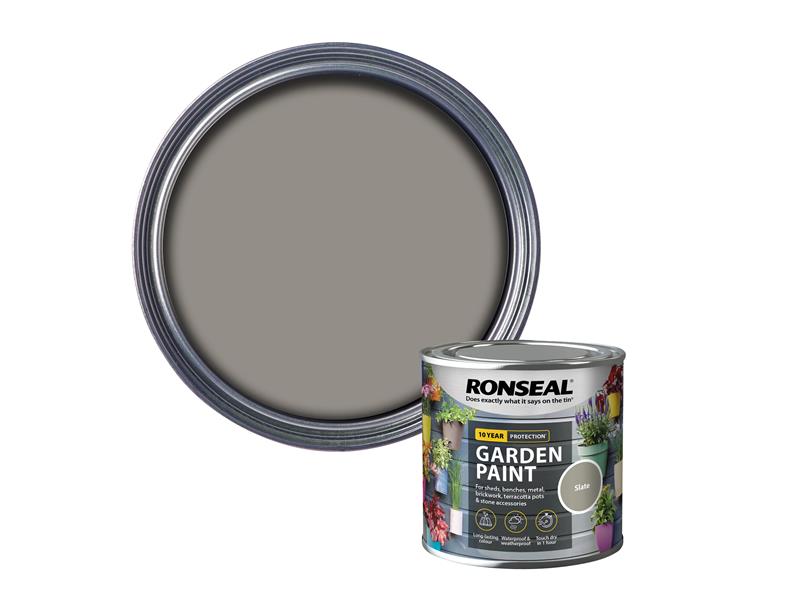 Ronseal Garden Paint Slate 250ml RSLGPSL250