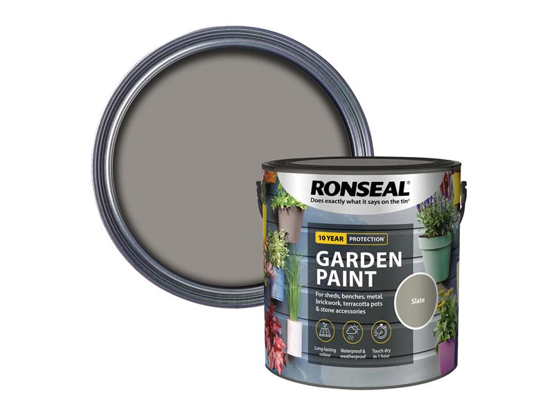 Ronseal Garden Paint Slate 2.5 litre RSLGPSL25L