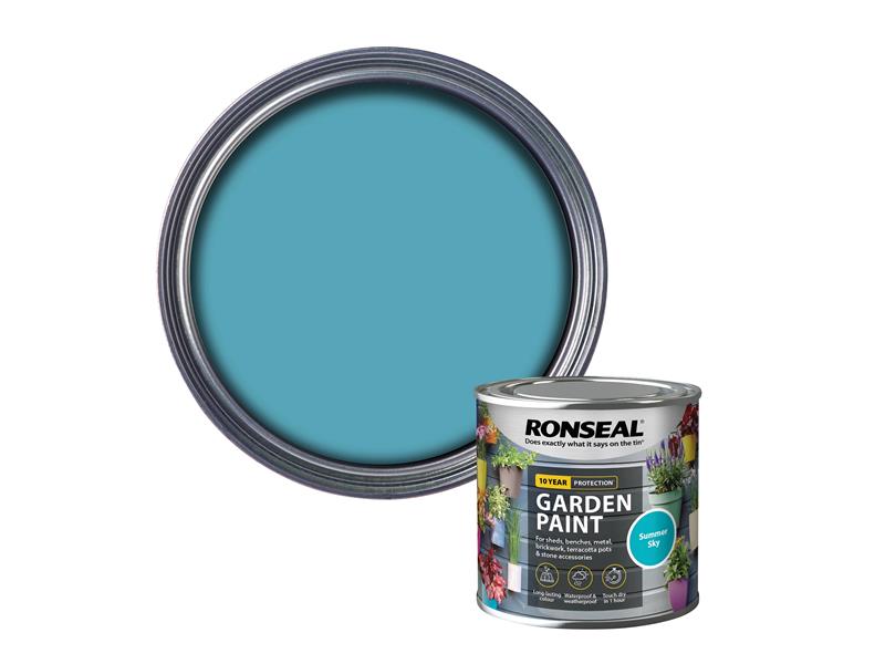 Ronseal Garden Paint Summer Sky 250ml RSLGPSS250