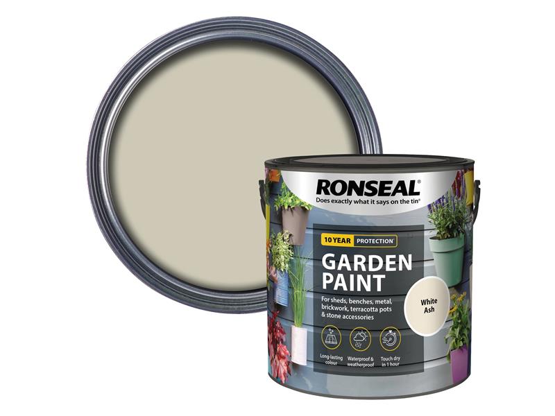 Ronseal Garden Paint White Ash 2.5 litre RSLGPWA25L