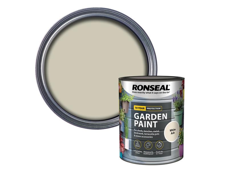 Ronseal Garden Paint White Ash 750ml RSLGPWA750