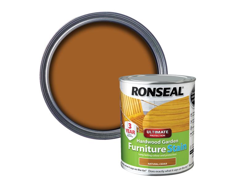 Ronseal Ultimate Protection Hardwood Garden Furniture Stain Natural Cedar 750ml RSLHWFSNC750