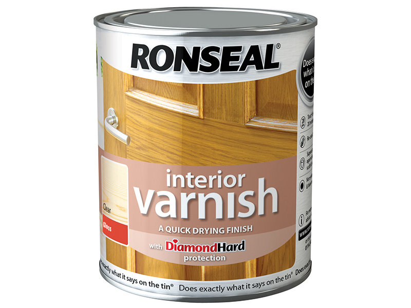 Ronseal Interior Varnish Quick Dry Gloss Clear 250ml RSLIVGCL250