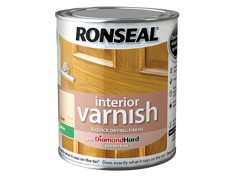 Ronseal Interior Varnish Quick Dry Matt Clear 250ml RSLIVMCL250