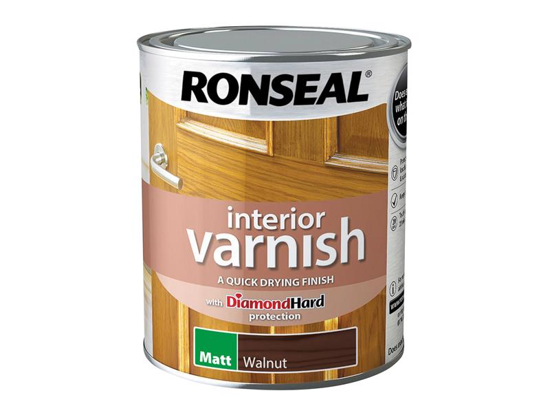 Ronseal Interior Varnish Quick Dry Matt Walnut 750ml RSLIVMW750