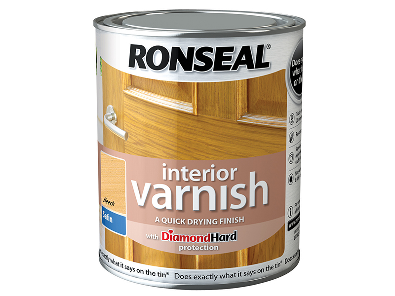 Ronseal Interior Varnish Quick Dry Satin Beech 250ml RSLIVSBE250