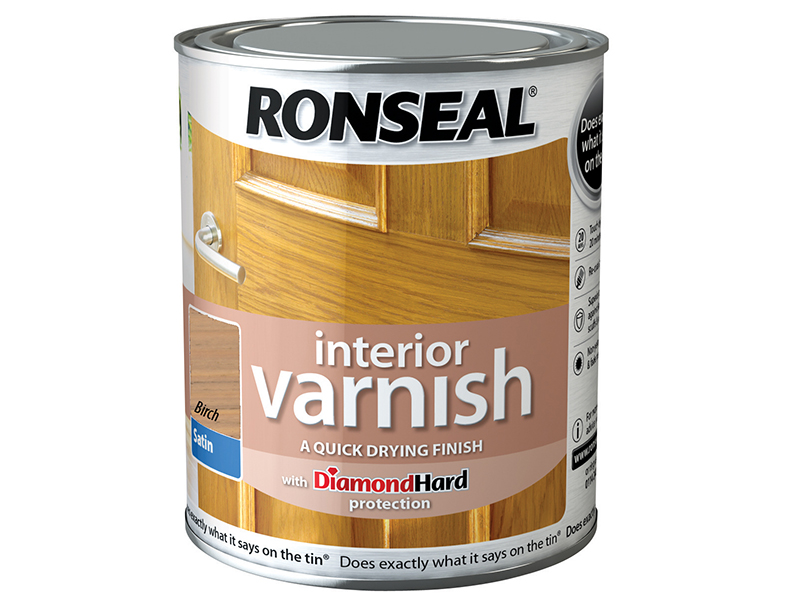 Ronseal Interior Varnish Quick Dry Satin Birch 250ml RSLIVSBI250