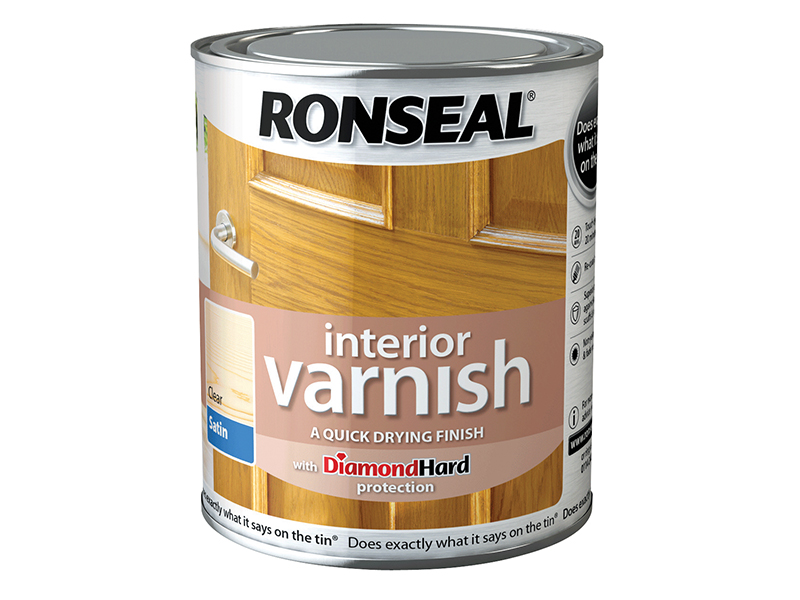 Ronseal Interior Varnish Quick Dry Satin Clear 250ml RSLIVSCL250