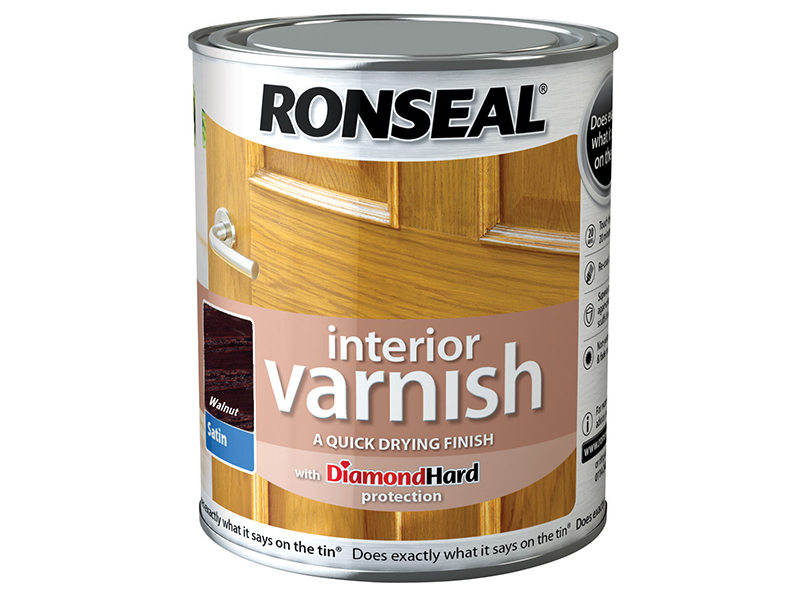 Ronseal Interior Varnish Quick Dry Satin Walnut 250ml RSLIVSWN250