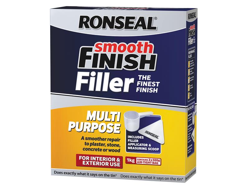 Ronseal Smooth Finish Multipurpose Wall Powder Filler 1kg RSLMPPF1KG