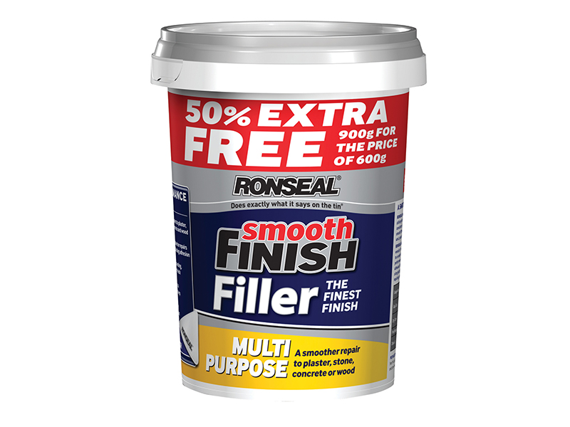 Ronseal Smooth Finish Multipurpose Wall Filler Ready Mixed 600g +50% RSLMPRMF6VP