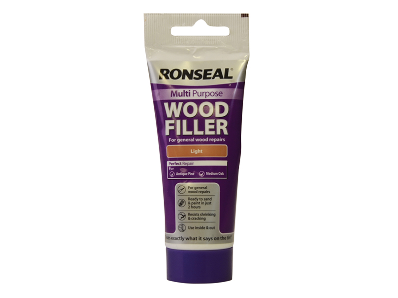 Ronseal Multipurpose Wood Filler Tube Light 100g RSLMPWFL100G