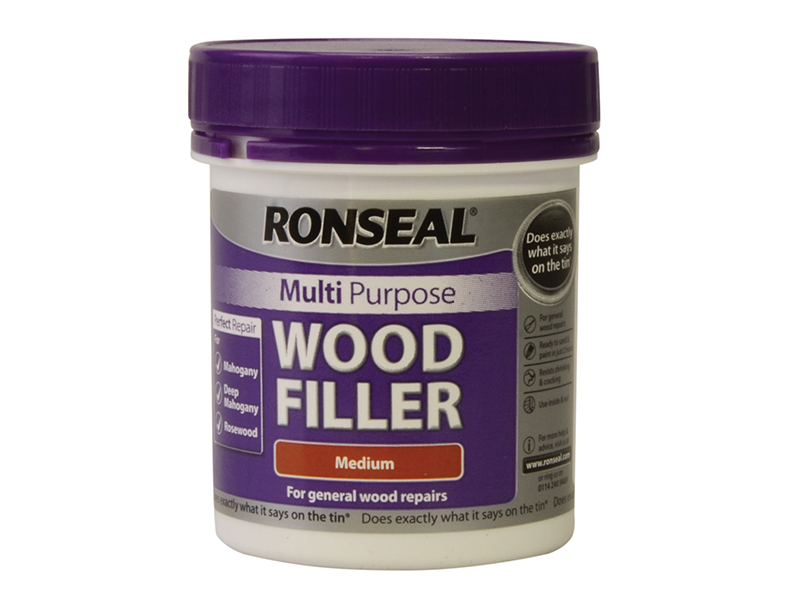 Ronseal Multipurpose Wood Filler Tub Medium 250g RSLMPWFM250G