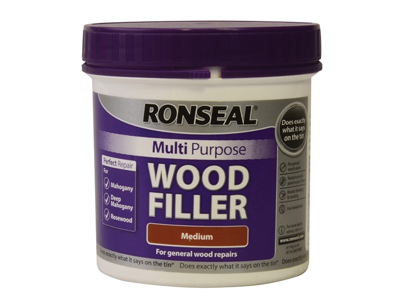 Ronseal Multipurpose Wood Filler Tub Medium 465g RSLMPWFM465