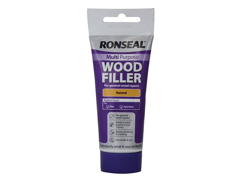 Ronseal Multipurpose Wood Filler Tube Natural 100g RSLMPWFN100G