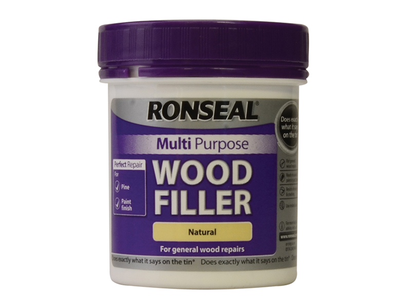 Ronseal Multipurpose Wood Filler Tub Natural 250g RSLMPWFN250G