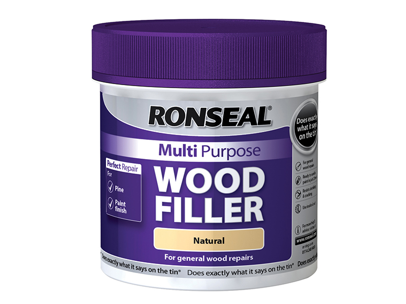 Ronseal Multipurpose Wood Filler Tub Natural 465g RSLMPWFN465