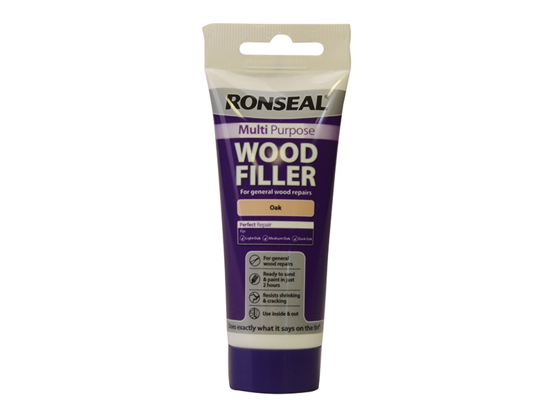 Ronseal Multipurpose Wood Filler Tube Oak 100g RSLMPWFO100G