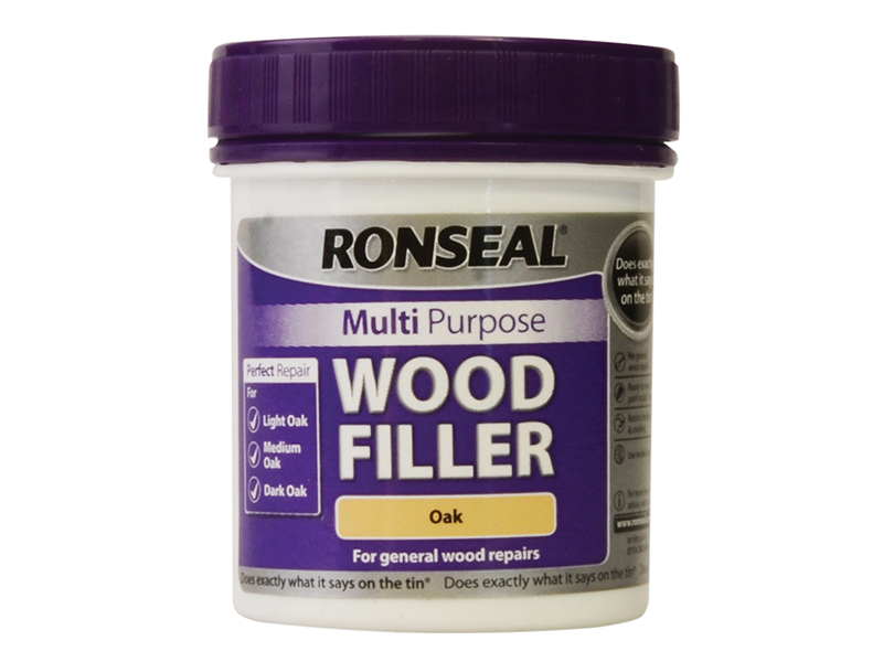 Ronseal Multipurpose Wood Filler Tub Oak 250g RSLMPWFO250G