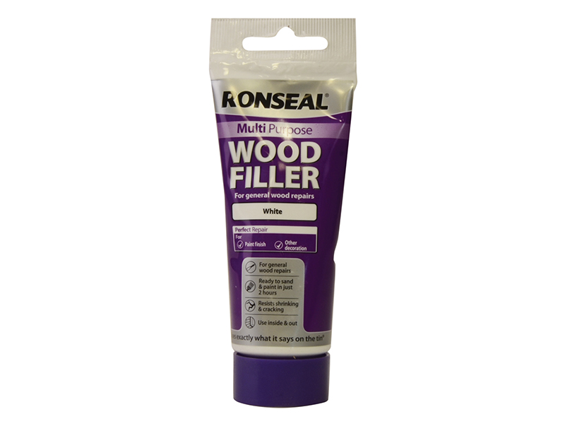 Ronseal Multipurpose Wood Filler Tube White 100g RSLMPWFW100G