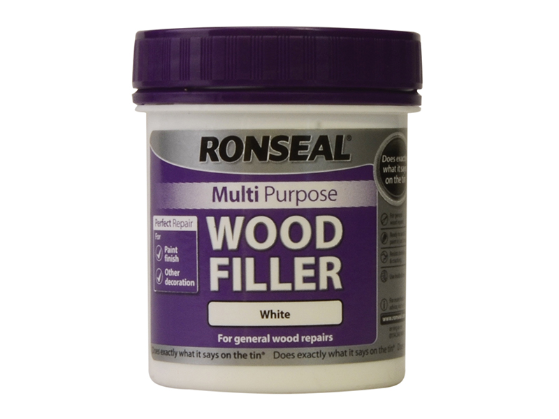 Ronseal Multipurpose Wood Filler Tub White 250g RSLMPWFW250G