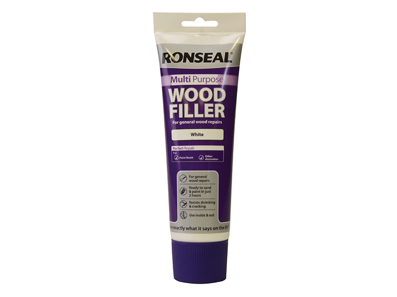 Ronseal Multipurpose Wood Filler Tube White 325g RSLMPWFW325G