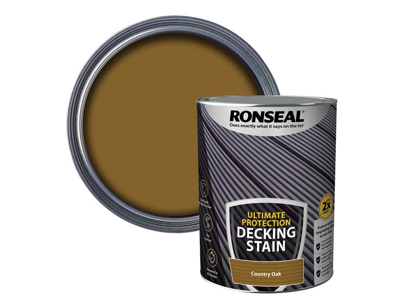 Ronseal Ultimate Protection Decking Stain Country Oak 5 litre RSLNUDSCO5L