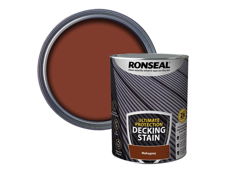 Ronseal Ultimate Protection Decking Stain Rich Mahogany 5 litre RSLNUDSRM5L