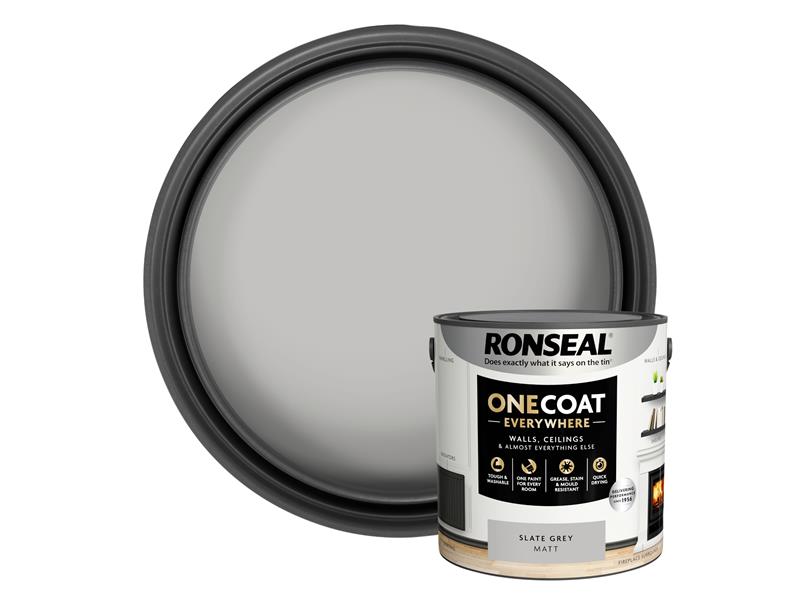 Ronseal One Coat Everywhere Interior Slate Grey Matt 2.5 litre RSLOCESGM25L