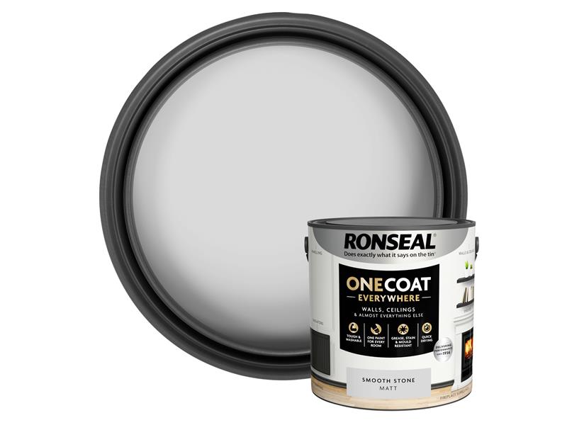 Ronseal One Coat Everywhere Interior Smooth Stone Matt 2.5 litre RSLOCESSM25L