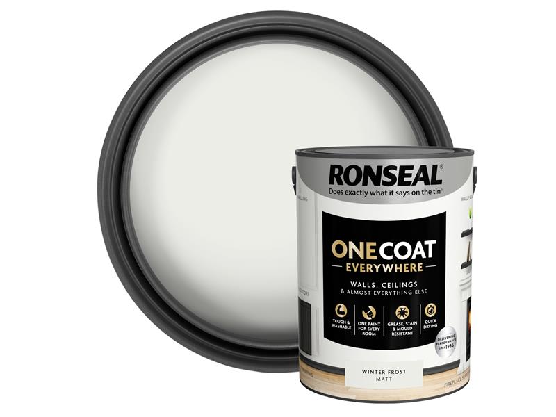 Ronseal One Coat Everywhere Interior Winter Frost Matt 5 litre RSLOCEWFM5L